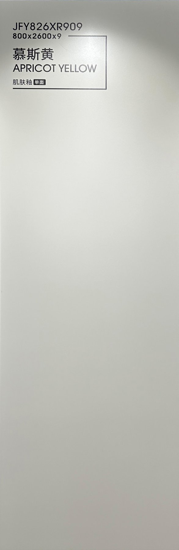 JFY826XR909 · 800×2600 mm · 9 mm · Soft-polished sintered stone